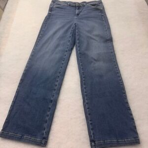 J. Jill Denim High-Rise Trouser Jeans Rio Wash Full Leg Blue 16 Tall NEW
